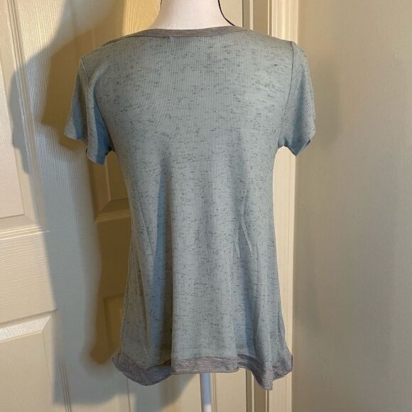 Harmony Balance, teal blue/grey pajama top - Picture 3 of 8